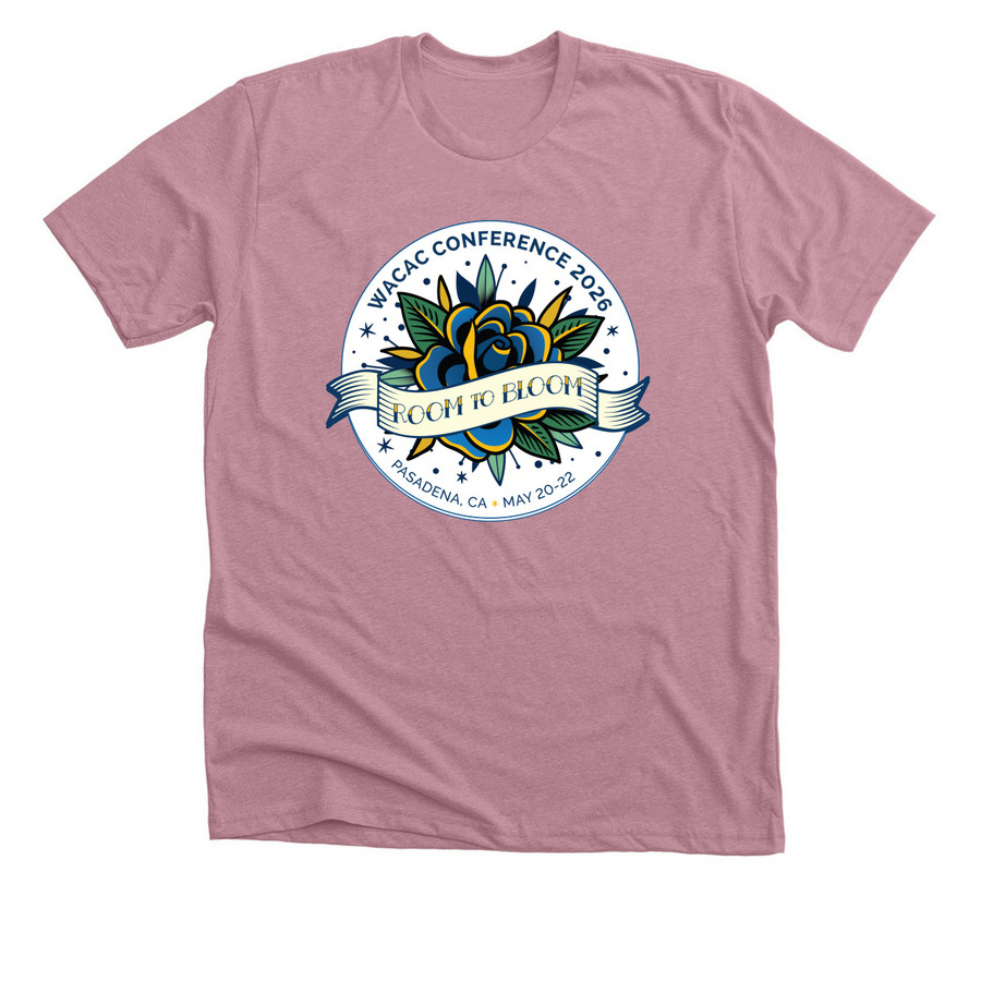 WACAC Conference 2026: Room to Bloom (tees), a Heather Orchid Premium Unisex Tee