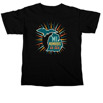 MI State of Birth Justice - Momnibus is Us, a Black Comfort Colors Unisex Tee