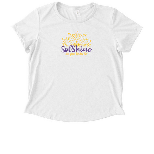 (Purple Logo) T-shirts & Crops, a Fairly White Allmade Eco Triblend Women?s Scoop Neck Tee