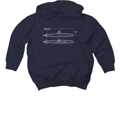Toddler Virginia Class Submarine, a Navy Toddler Pullover Hoodie