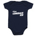 Graduate Collection- Comeback Kid, a Navy Infant Onesie