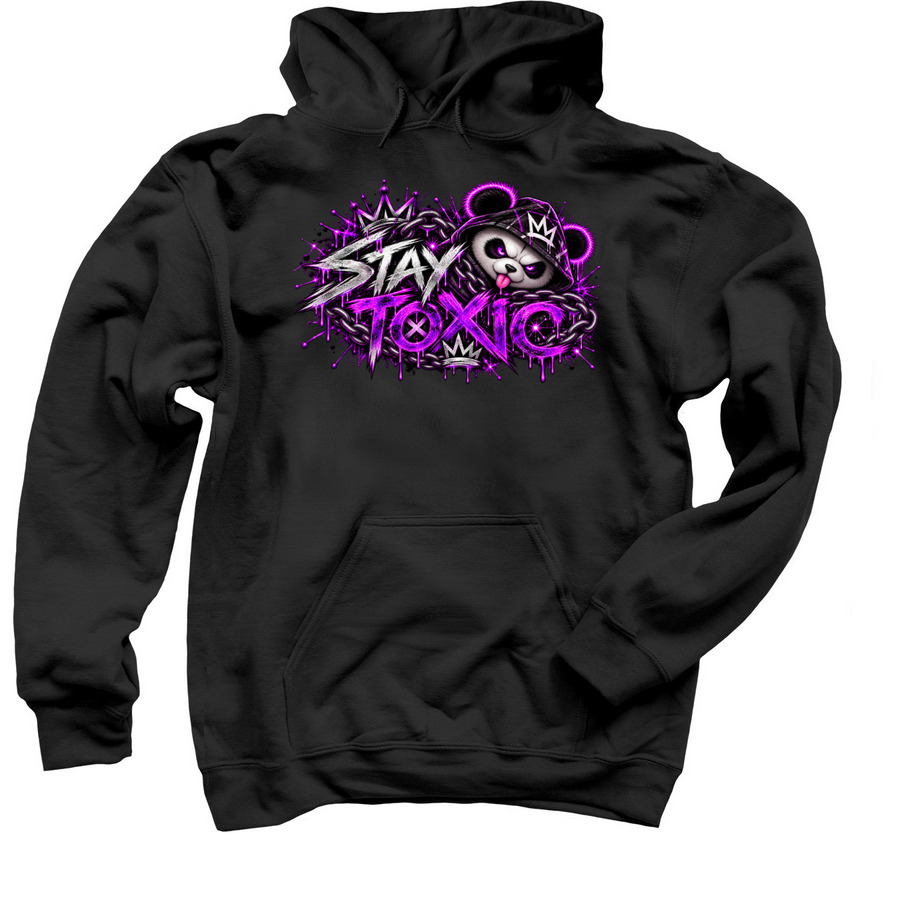 Panda Hoodie, a Black Pullover Hoodie