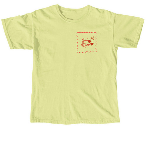girl mom, a Neon Lemon Comfort Colors Unisex Tee