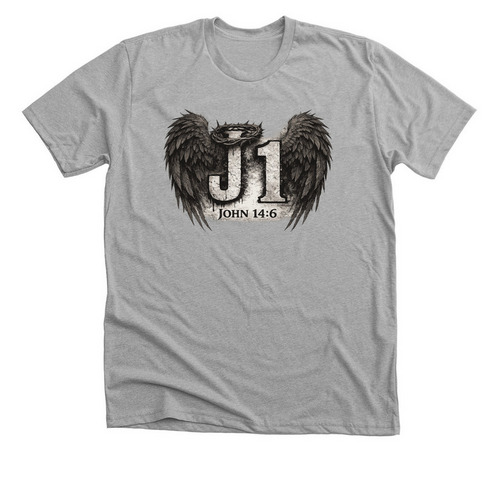JESUS 1ST!, a Athletic Heather Premium Unisex Tee