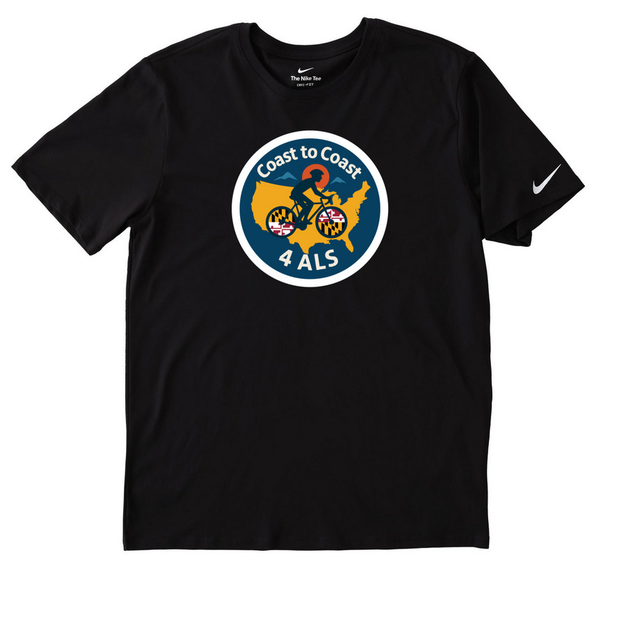 C2C4ALS Jersey "End ALS", a Black Nike Dri-FIT Jersey Blend Performance Tee