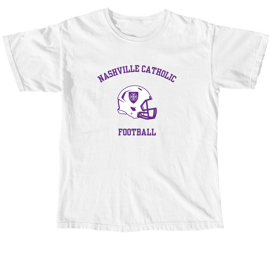 Football White Comfort Colors T-shirt, a White Comfort Colors Unisex Tee