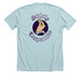 Is This Synergy?! P&W Logo, a Heather Ice Blue Premium Unisex Tee (back-view)