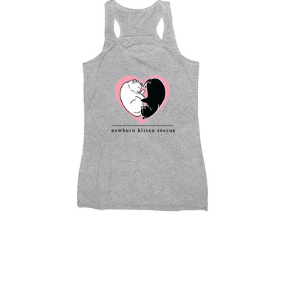 Love Kittens? Save Kittens!, a Athletic Heather Women's Racerback