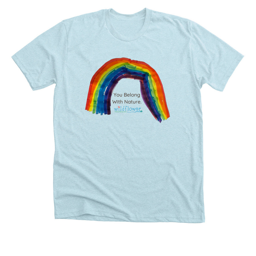 You Belong, a Heather Ice Blue Premium Unisex Tee