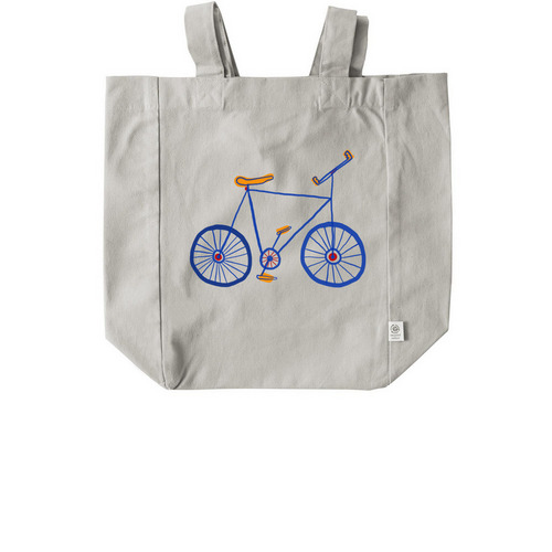 Bikes are Cool, a Natural Recycled Cotton Tote Bag