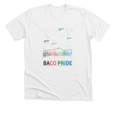 BACO *New Olympic Teams/Baco Pride, a Solid White Blend Premium Unisex Tee