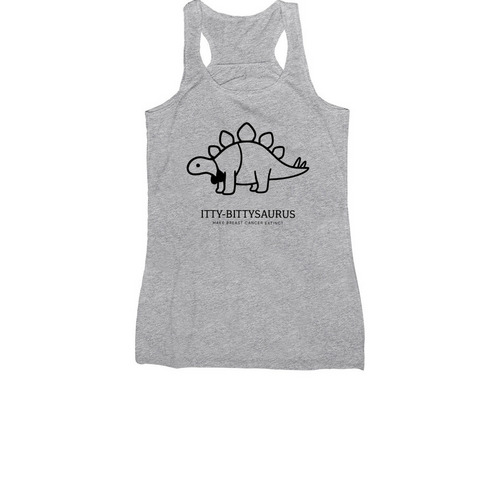 ITTY-BITTYSAURUS, a Athletic Heather Women's Racerback