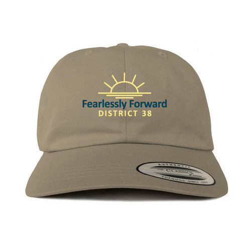 Fearlessly Forward Khaki Baseball Cap, a Khaki Printed Classic Baseball Cap