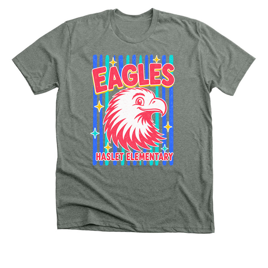 Haslet Stripes, a Deep Heather Premium Unisex Tee