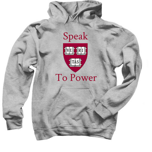 Speak Veritas To Power hoodies, a Sport Grey Pullover Hoodie