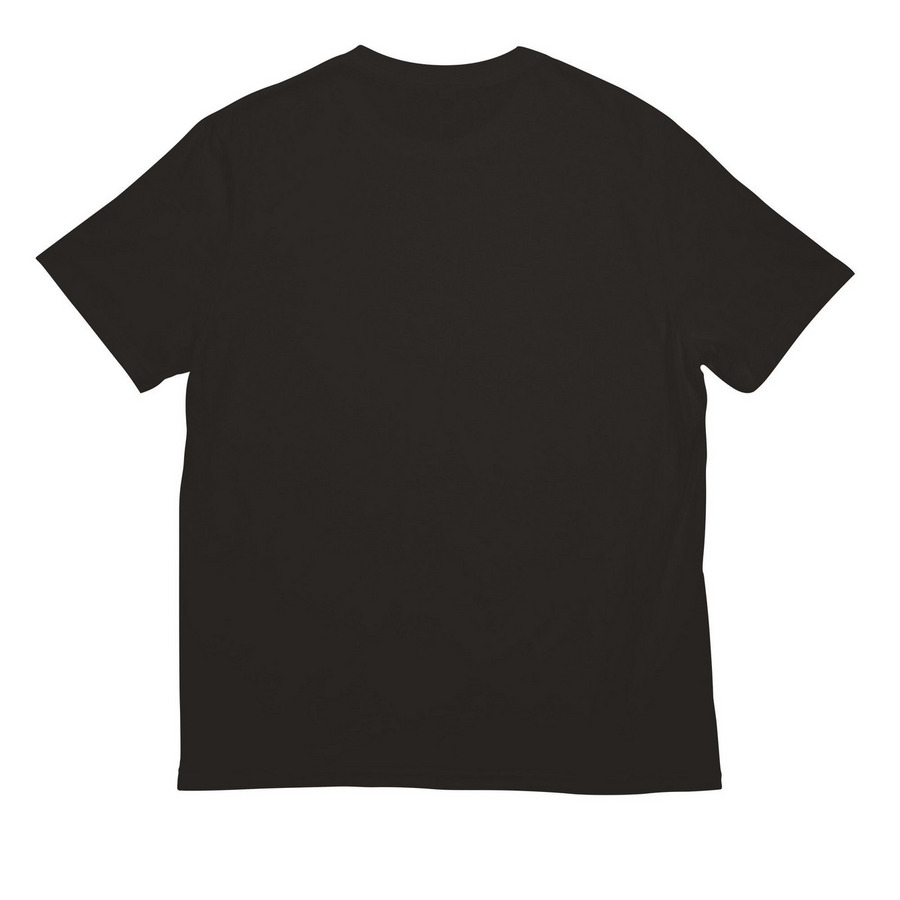 Laurel & Leaf Colored Logo, a Deep Black All-American Unisex Tee (back-view)