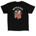 Butts and Guts&nbsp;, a Black Classic Unisex Tee (back-view)
