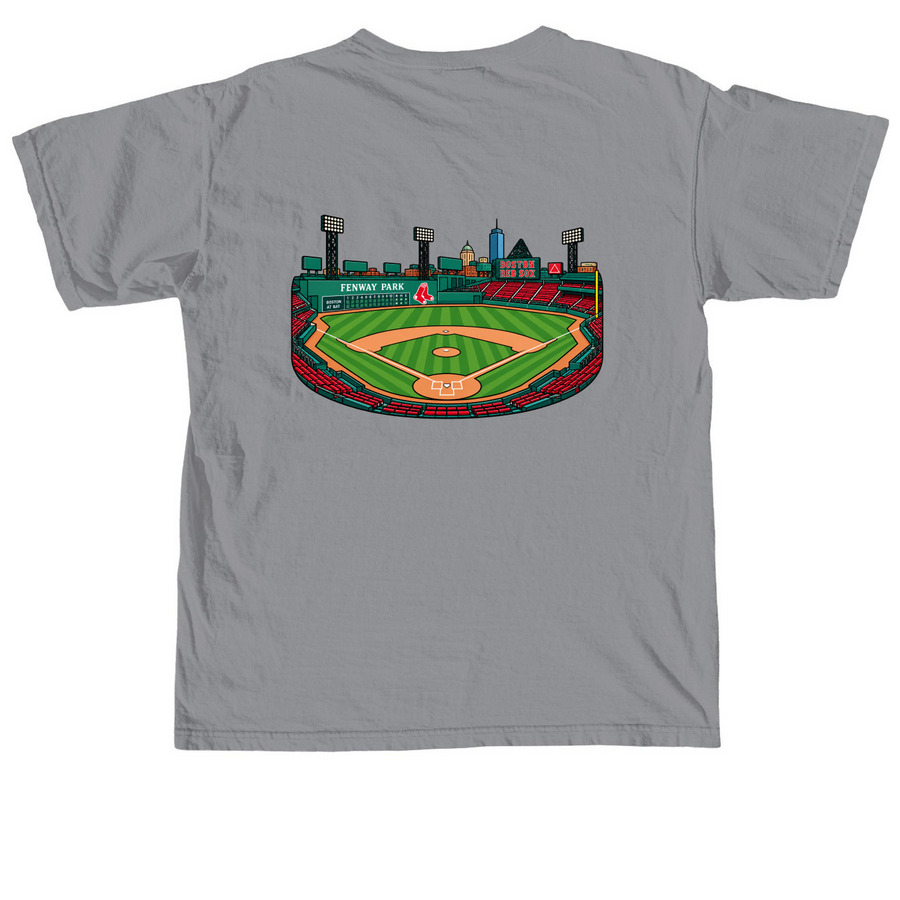 MICUxRed Sox, a Granite Comfort Colors Unisex Tee (back-view)