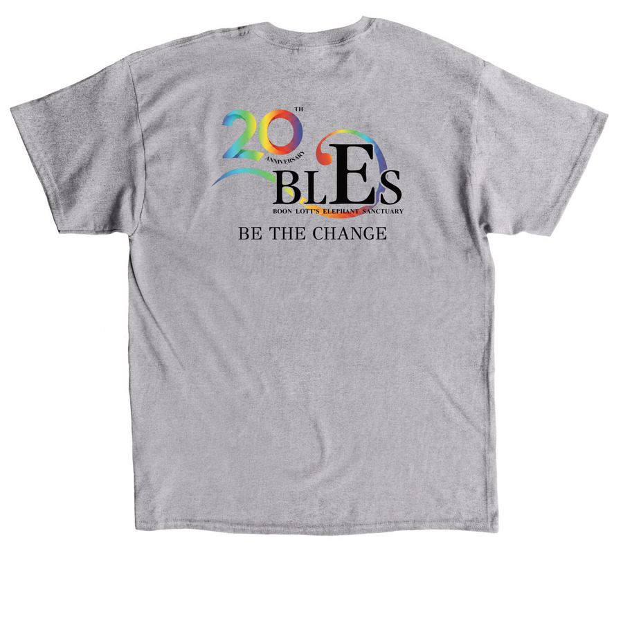 Celebrating 20 years of BLES!, a Sport Grey Classic Unisex Tee (back-view)