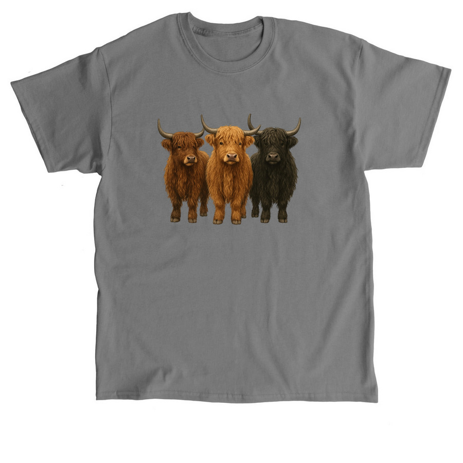 Highland Cows- Adult/Youth, a Charcoal Classic Unisex Tee