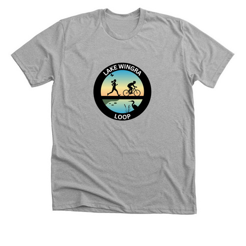 Lake Wingra Loop Shirt, a Athletic Heather Premium Unisex Tee