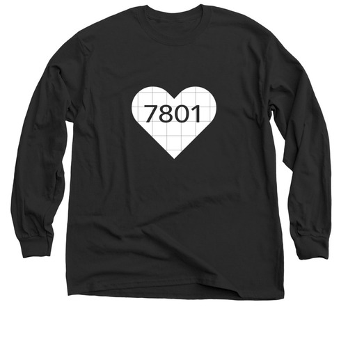 7801, a Black Classic Long Sleeve Tee