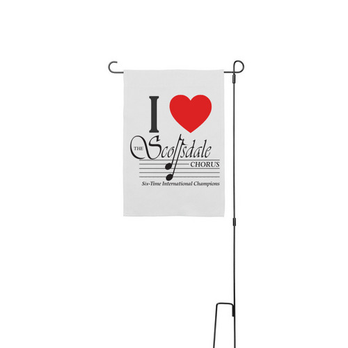 Yard Flag, a White 12" x 18" Yard Flag with Stake