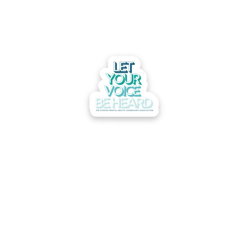 Let Your Voice Be Heard Sticker, a White Kiss Cut Sticker