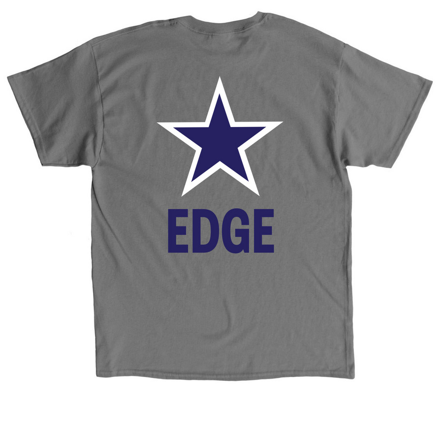 EDGE MERCH 2026, a Charcoal Classic Unisex Tee (back-view)