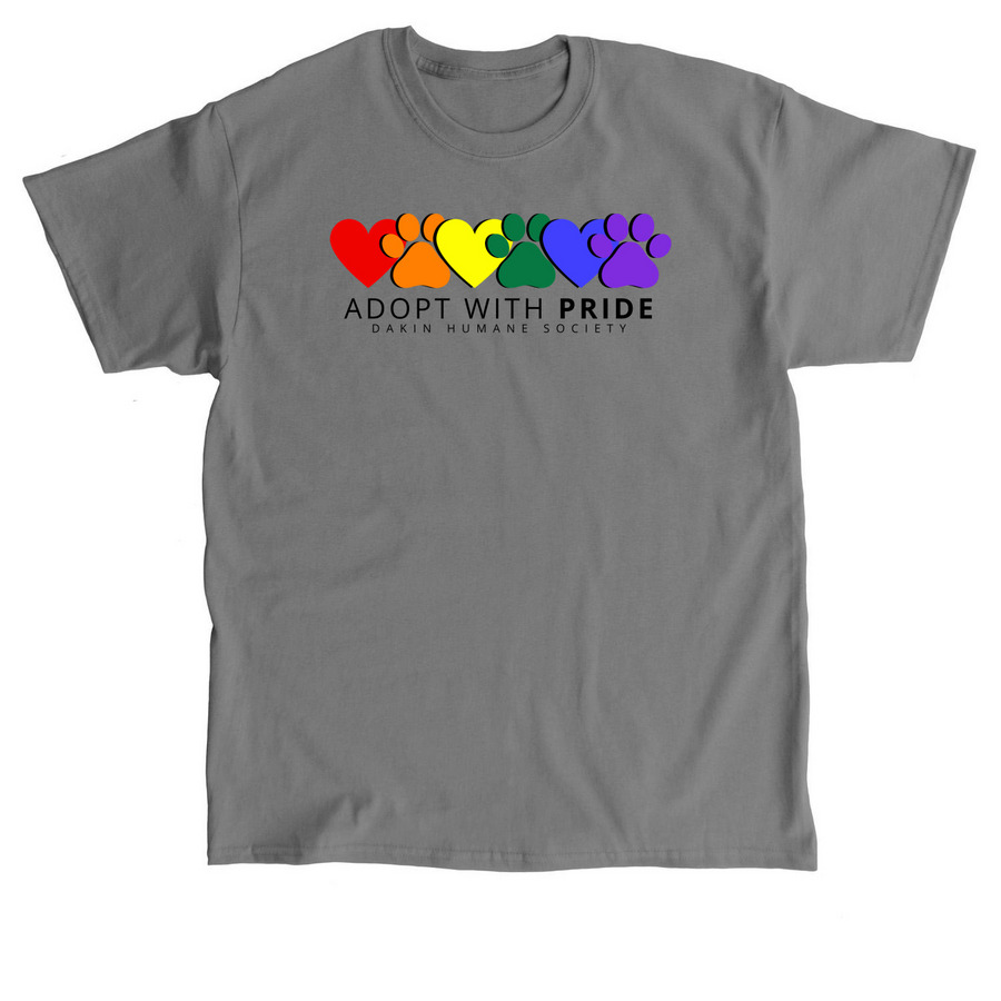 Adopt with PRIDE II, a Charcoal Classic Unisex Tee