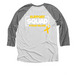 Killian the Warrior - TShirt -Double Sided, a Premium Heather and Heather White 3/4 Sleeve Baseball Tee (back-view)