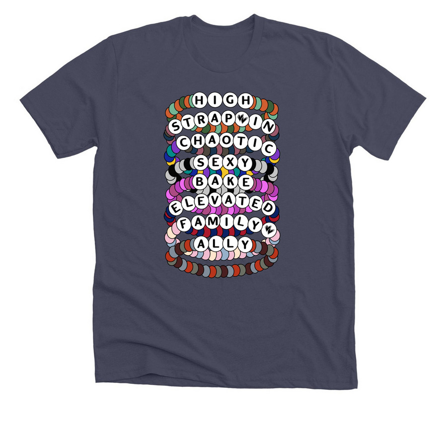 Studley Friendship Bracelet T-Shirts, a Heather Midnight Navy Premium Unisex Tee