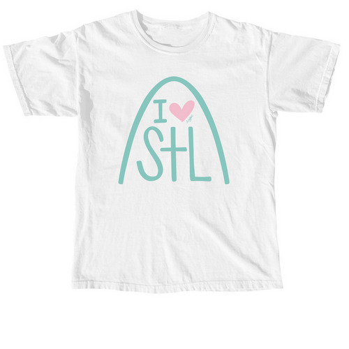 I Love STL - Mint&nbsp;, a White Comfort Colors Unisex Tee