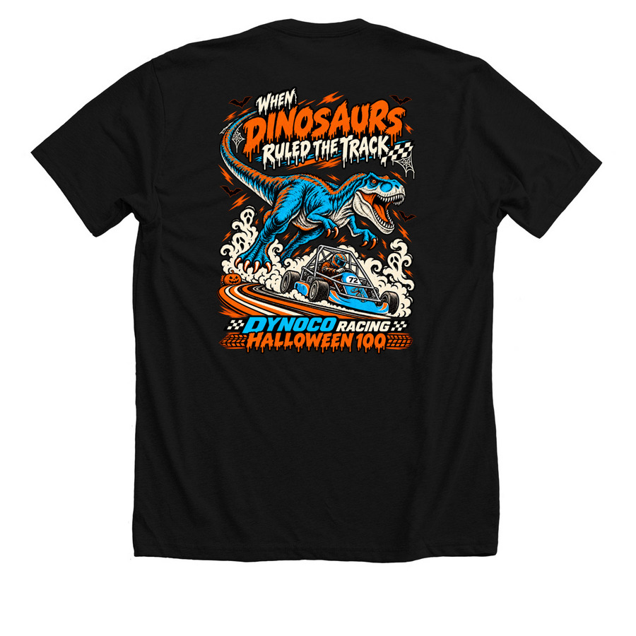 2026 Halloween 100 - Dynoco Racing, a Solid Black Blend Premium Unisex Tee (back-view)