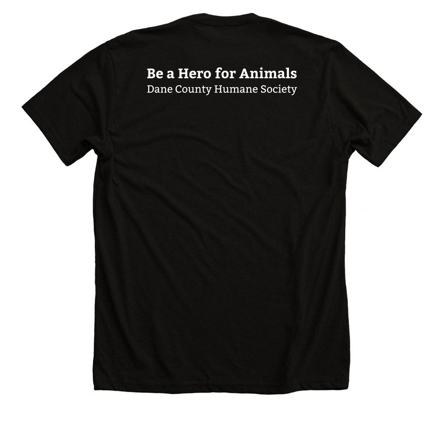 Humane Heroes, a Solid Black Blend Premium Unisex Tee (back-view)