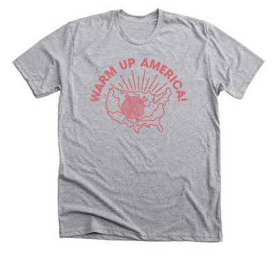 Warm up America!&nbsp;, a Athletic Heather Premium Unisex Tee