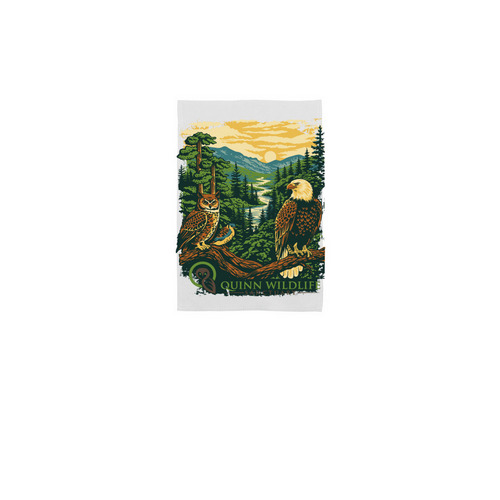 Quinn Wildlife Sanctuary Yard Flag, a White 12" x 18" Yard Flag