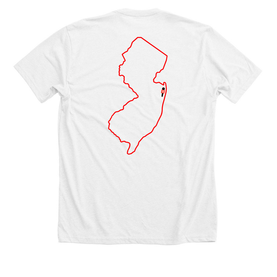 that was fun red, a Solid White Blend Premium Unisex Tee (back-view)