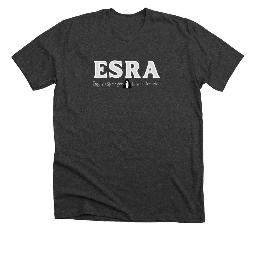 ESRA Volunteer - (white text), a Dark Grey Heather Premium Unisex Tee