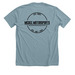 Black McGee Motorsports Logo, a Heather Blue Lagoon Premium Unisex Tee (back-view)