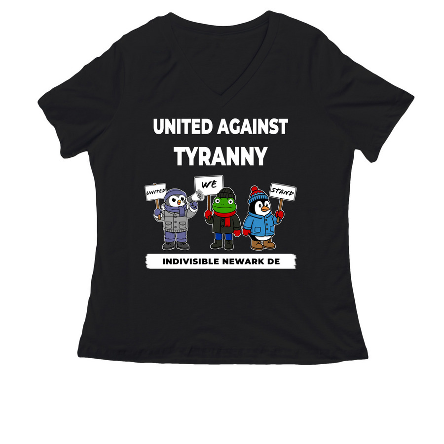 United We Stand, a Black Women's Relaxed V-Neck Tee
