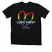 Love First ADULT, a Solid Black Blend Premium Unisex Tee