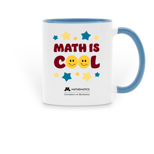 Math is Cool Mug, a Light Blue Two-Tone Ceramic Mug