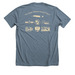 The Upper Midwest Kestrel Project, a Heather Slate Premium Unisex Tee (back-view)