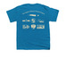 The Upper Midwest Kestrel Project, a Sapphire Youth Unisex Tee (back-view)