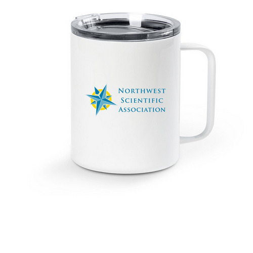 NWSA Caffeine Delivery Device&nbsp;, a White Stainless Steel Travel Mug