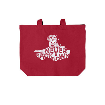 2015 DoD Mascot, Leonidas Totes, a Deep Red Cotton Canvas Tote Bag