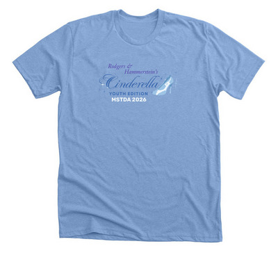 Cinderella at MSTDA, a Heather Carolina Blue Premium Unisex Tee