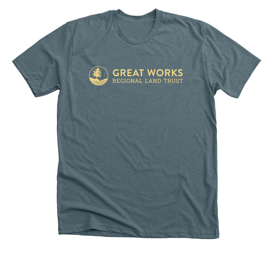 GWRLT Logo, a Heather Slate Premium Unisex Tee