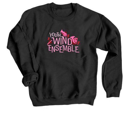 Youth Wind Ensemble - Sweatshirts, a Black Crewneck Sweatshirt